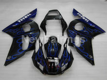 Load image into Gallery viewer, Black and Blue Flame - YZF-R6 98-02 Fairing Kit Vehicles &amp; Parts &gt; Vehicle Parts &amp; Accessories &gt; Motor Vehicle Parts &gt;