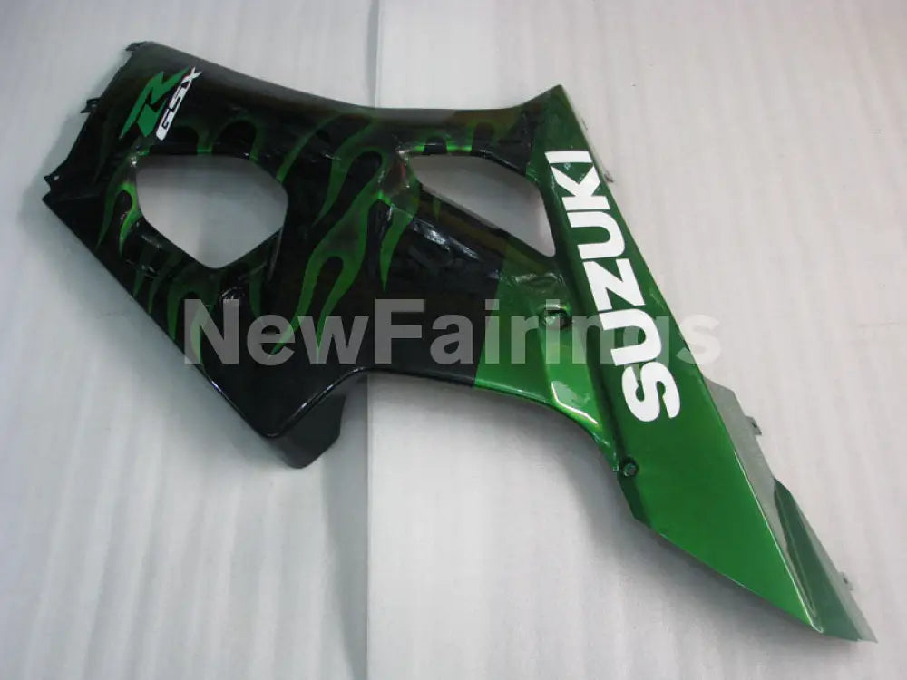 Black and Green Flame - GSX - R1000 03 - 04 Fairing Kit