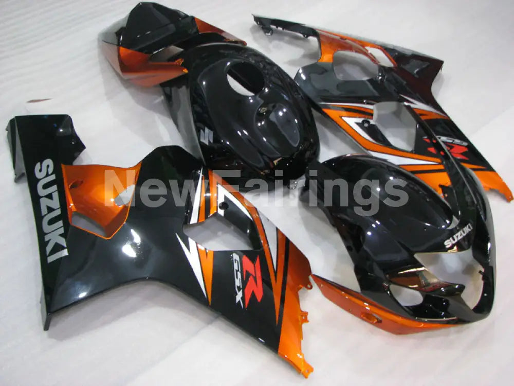 Black and Orange Factory Style - GSX-R600 04-05 Fairing Kit