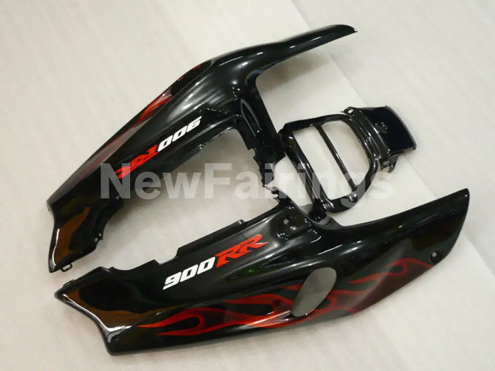 Black and Red Flame - CBR 900 RR 94-95 Fairing Kit -