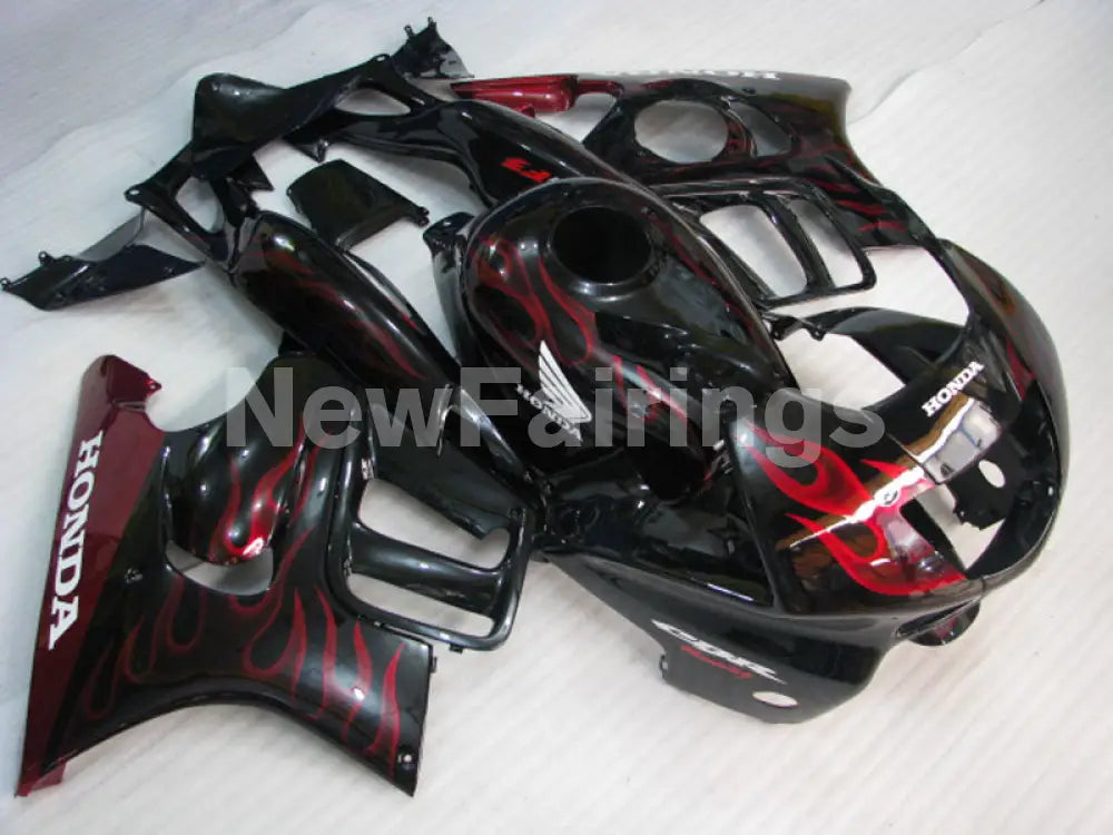 Black and Red Flame - CBR600 F3 97-98 Fairing Kit - Vehicles