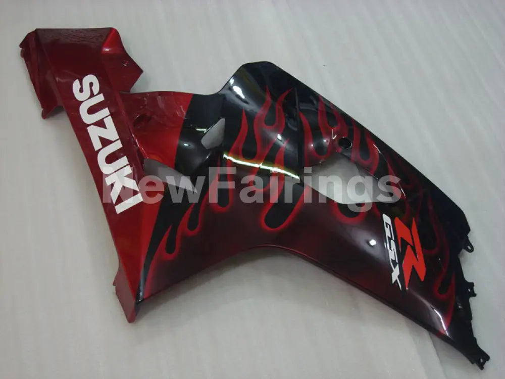 Black and Red Flame - GSX-R600 04-05 Fairing Kit - Vehicles