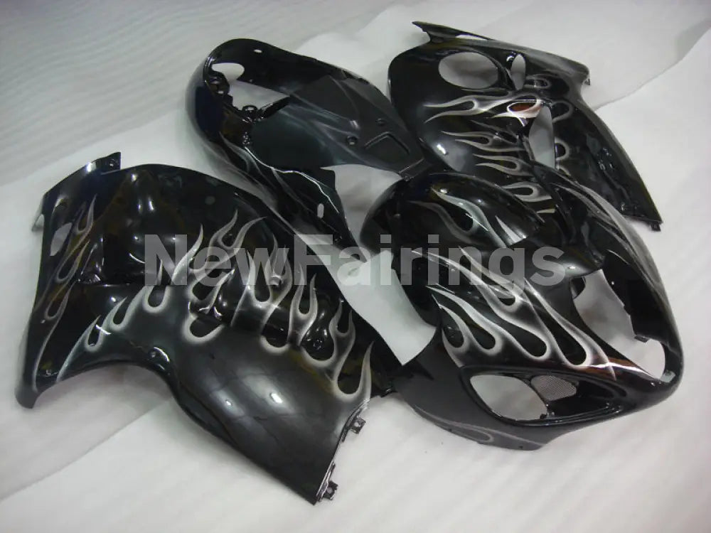 Black and Silver Flame - GSX1300R Hayabusa 99-07 Fairing