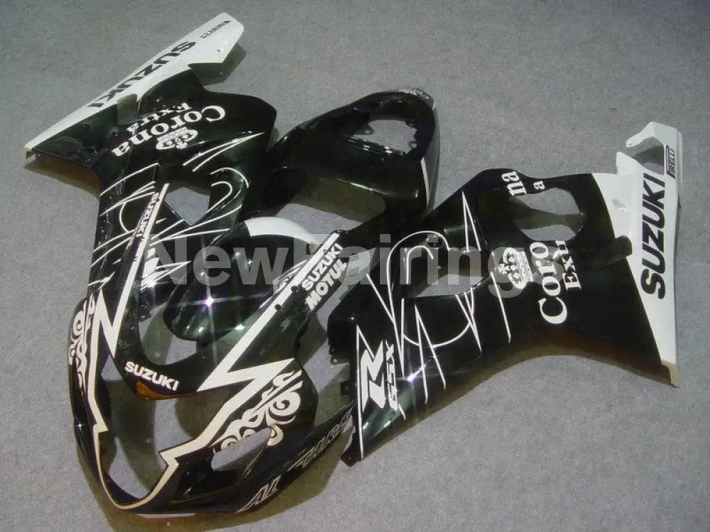 Black and White Corona - GSX-R600 04-05 Fairing Kit -