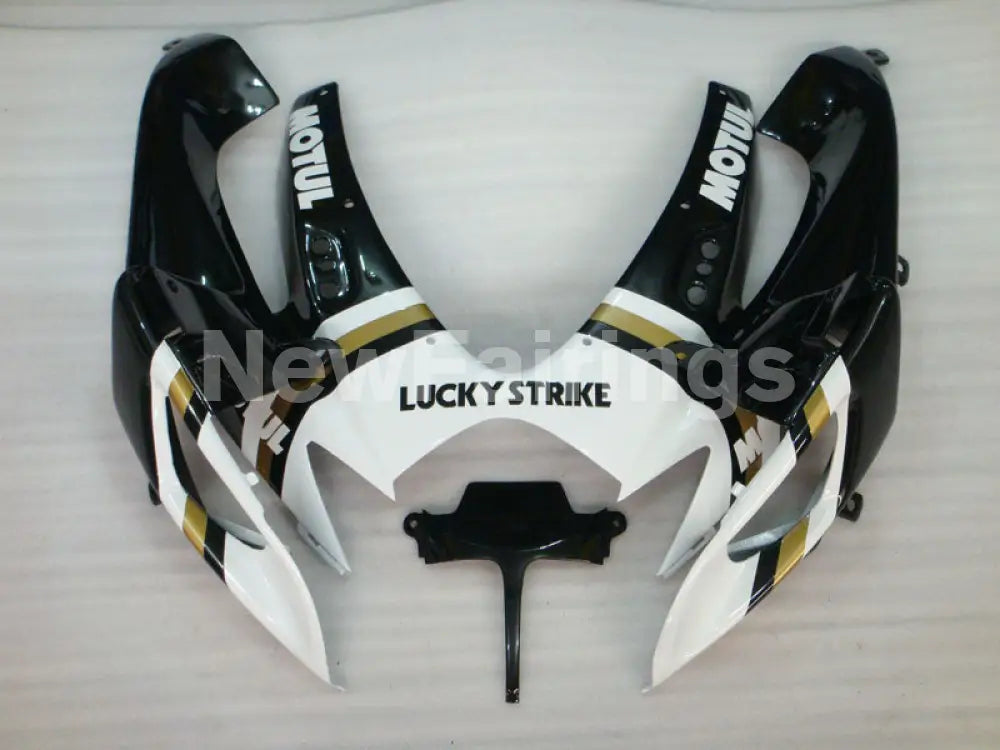 Black and White Lucky Strike - GSX-R750 06-07 Fairing Kit