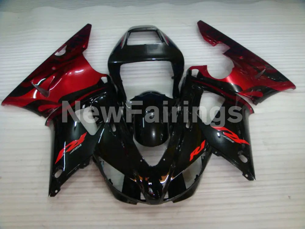 Black and Wine Red Factory Style - YZF-R1 98-99 Fairing Kit