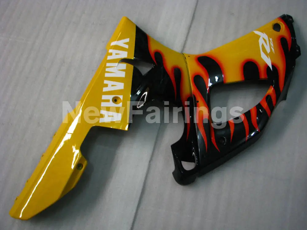 Black and Yellow Flame - YZF-R1 98-99 Fairing Kit