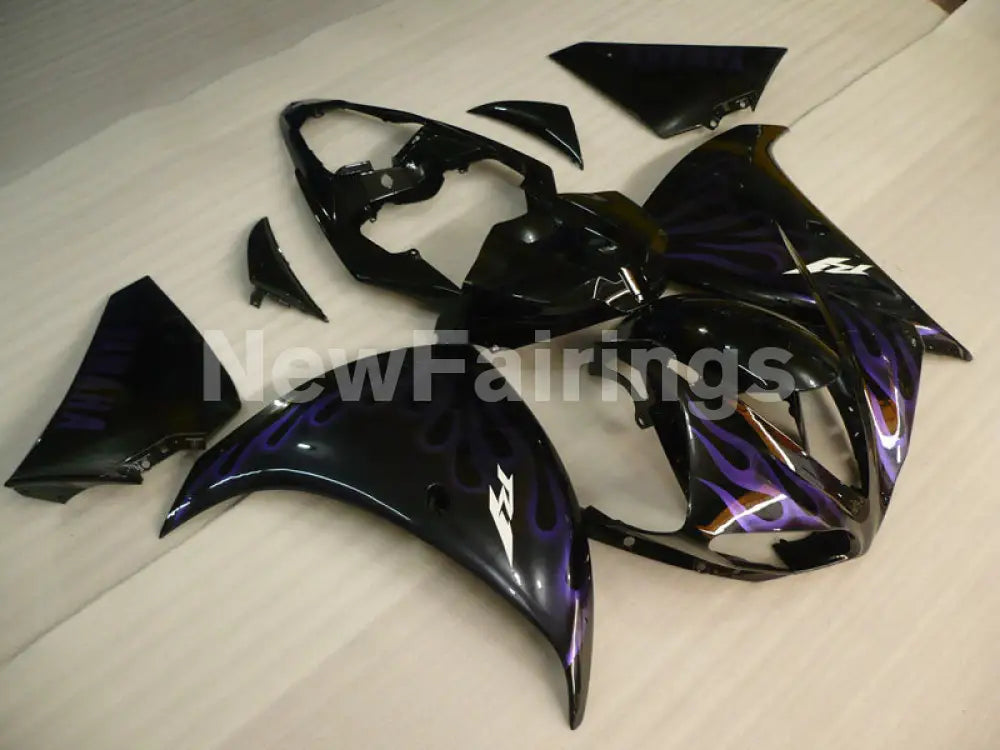 Black Purple Flame - YZF-R1 12-14 Fairing Kit - Vehicles &