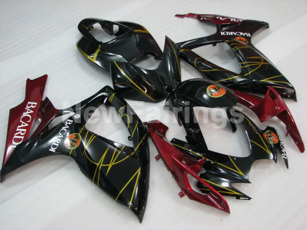 Black and Red BACARDI - GSX-R750 06-07 Fairing Kit Vehicles