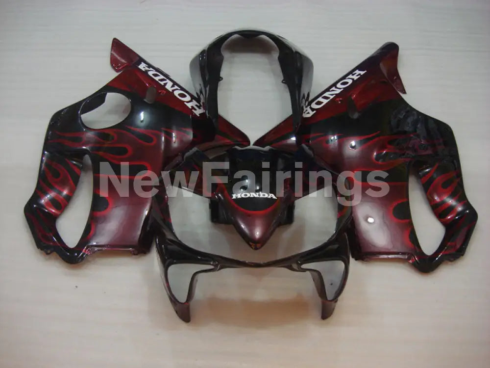 Black and Red Flame - CBR600 F4i 04-06 Fairing Kit -