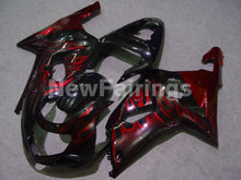 Load image into Gallery viewer, Black Red Flame - GSX-R600 01-03 Fairing Kit - Vehicles &amp;