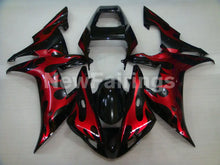 Load image into Gallery viewer, Black Red Flame - YZF-R1 02-03 Fairing Kit - Vehicles &amp;