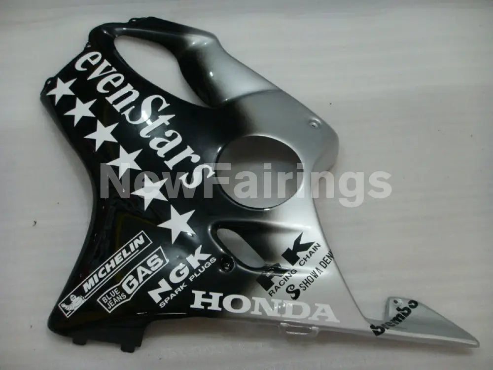 Black and Silver SevenStar - CBR600 F4i 01-03 Fairing Kit -