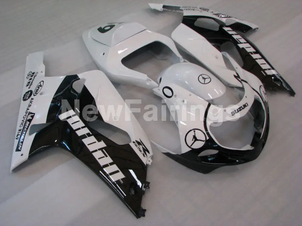 Black and White Jordan - GSX-R600 01-03 Fairing Kit -