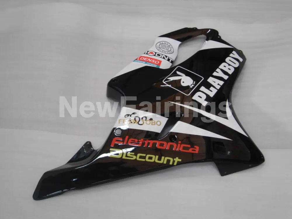 Black and White Yellow PlayBoy - CBR600 F4i 01-03 Fairing