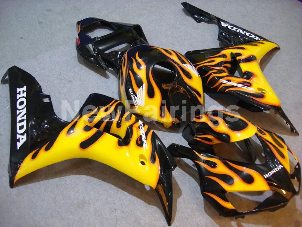 Black Yellow Flame - CBR1000RR 06-07 Fairing Kit - Vehicles