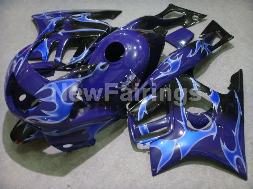 Blue and Black Flame - CBR600 F3 97-98 Fairing Kit -