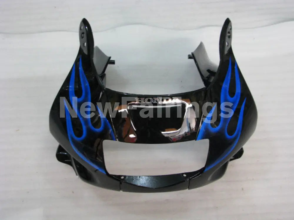 Blue and Black Red Flame - CBR600 F2 91-94 Fairing Kit -