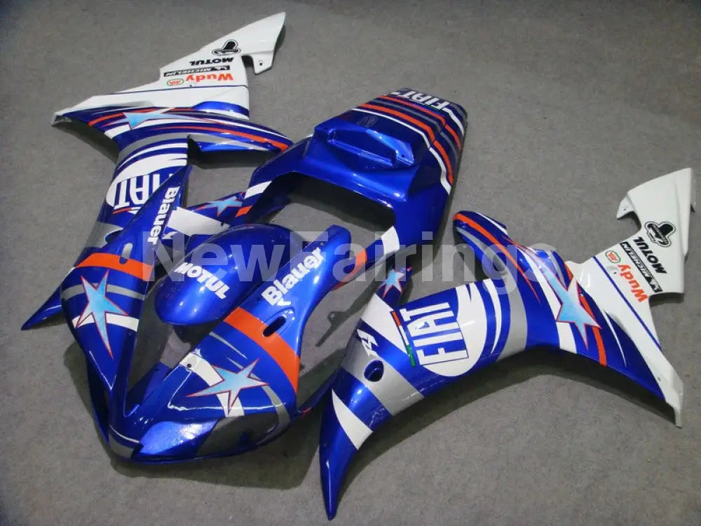 Blue and White FIAT - YZF-R1 02-03 Fairing Kit - Vehicles &