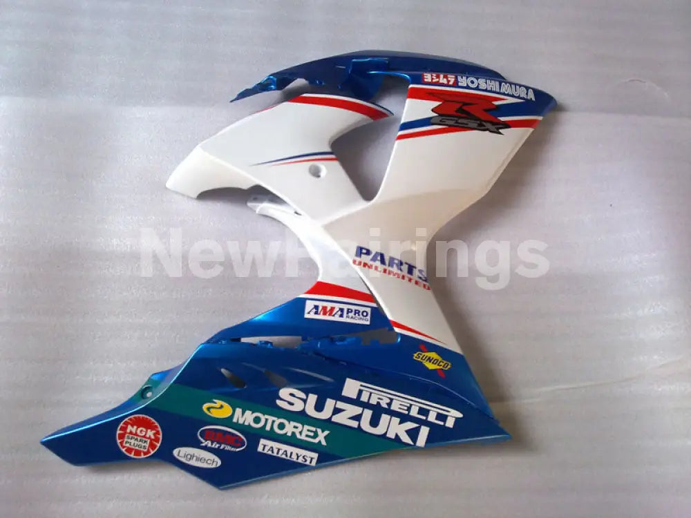 Blue and White MOTOREX - GSX - R1000 07 - 08 Fairing Kit