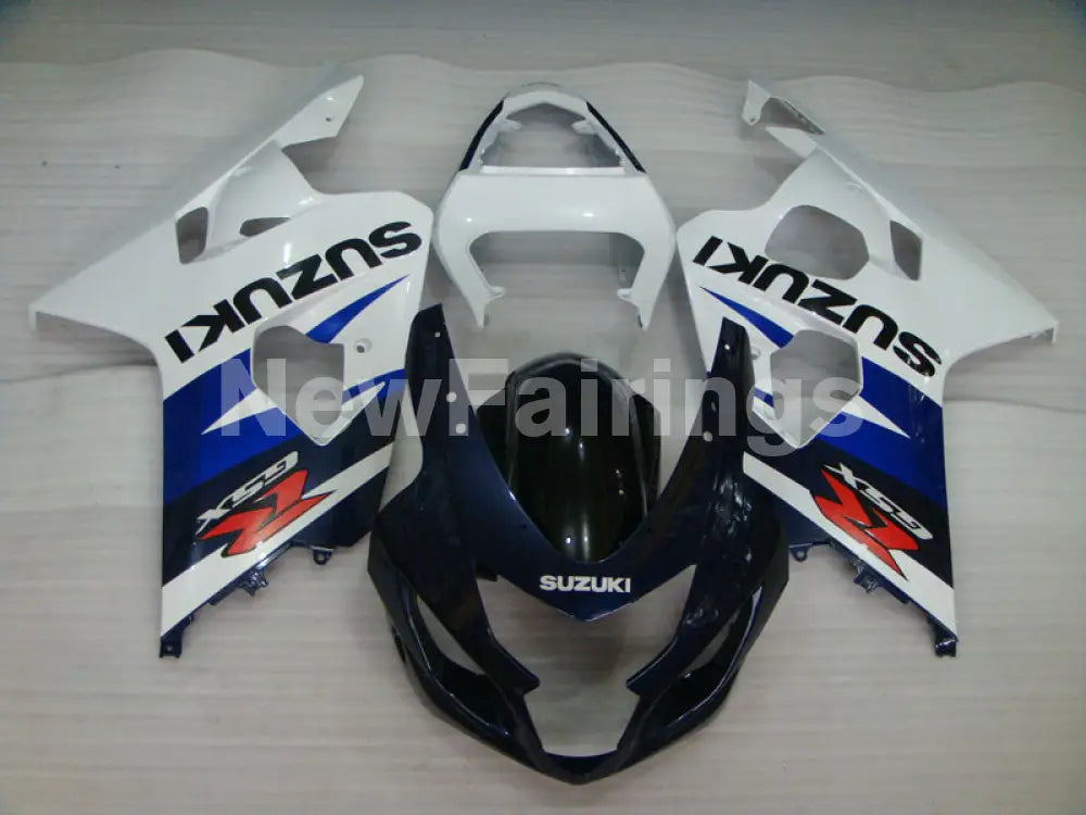 Blue and Black White Factory Style - GSX-R600 04-05 Fairing