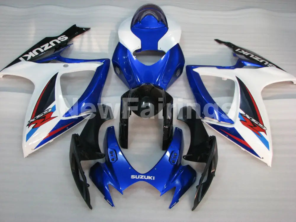 Blue and White Black Factory Style - GSX-R600 06-07 Fairing