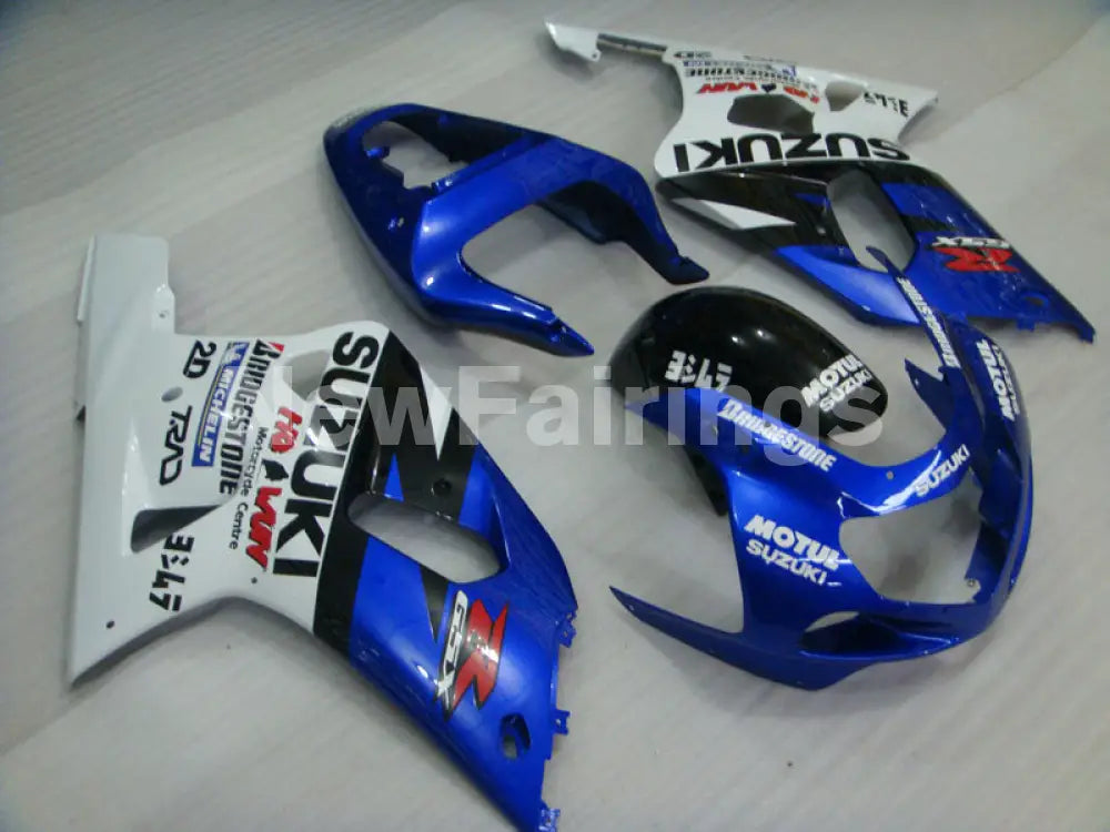 Blue and White Black MOTUL - GSX-R600 01-03 Fairing Kit -