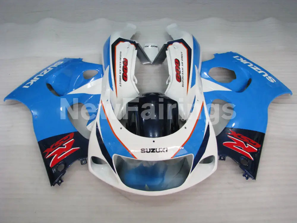 Blue White Factory Style - GSX-R600 96-00 Fairing Kit -