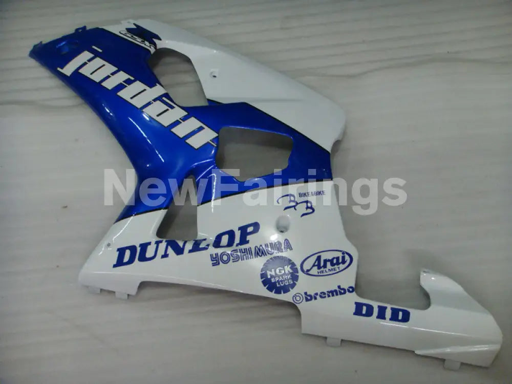 Blue and White Jordan - GSX-R600 01-03 Fairing Kit -