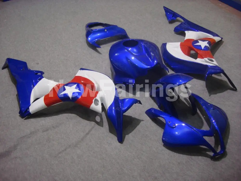 Blue and White Star - CBR600RR 07-08 Fairing Kit - Vehicles