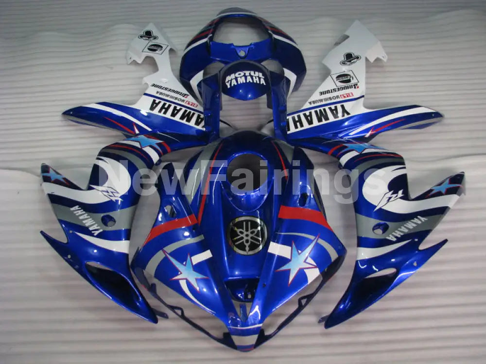 Blue and White Star - YZF-R1 04-06 Fairing Kit - Vehicles &