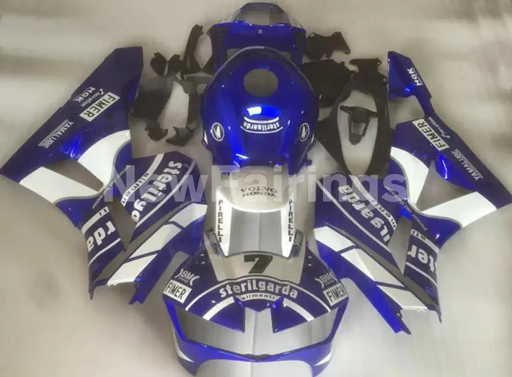 Blue and White Sterilgarda - CBR600RR 13-23 Fairing Kit -