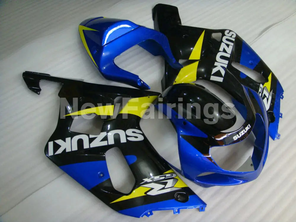 Blue and Yellow Black Factory Style - GSX-R600 01-03 Fairing