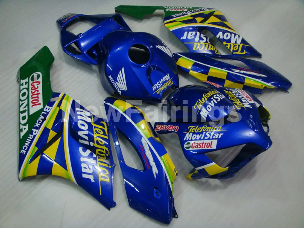 Blue and Yellow Movistar - CBR1000RR 04-05 Fairing Kit -