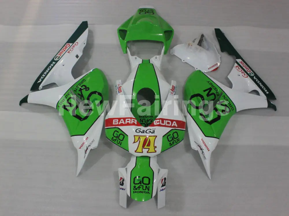 Green and White GO & FUN - CBR1000RR 06-07 Fairing Kit -