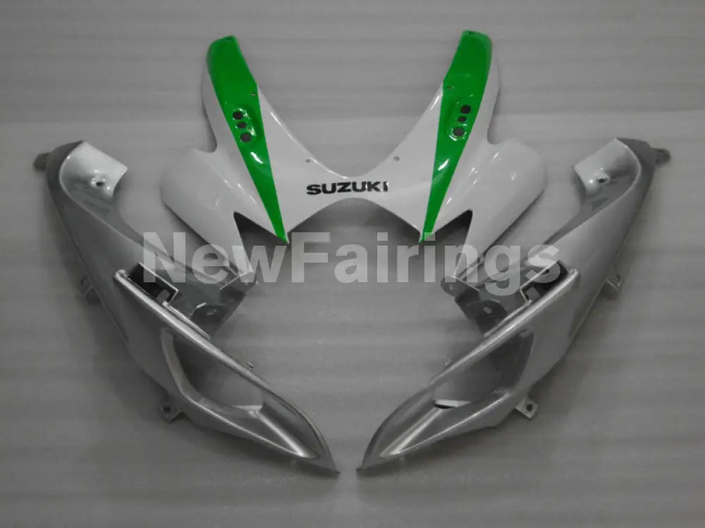 Green and White Silver Factory Style - GSX-R600 06-07