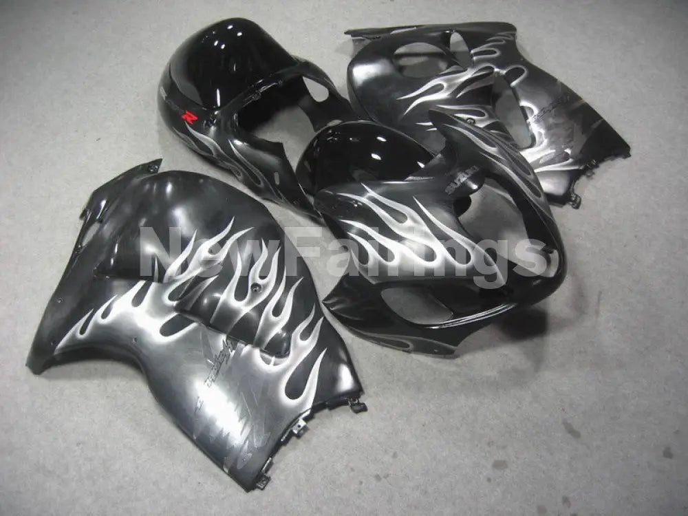 Grey and Silver Flame - GSX1300R Hayabusa 99-07 Fairing Kit