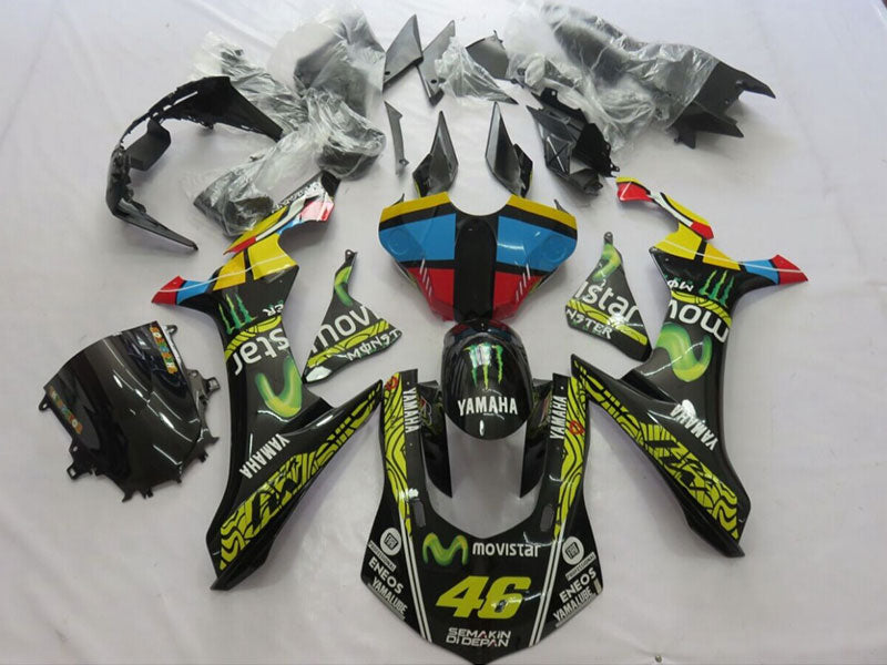 Yellow and Black Movistar - YZF-R1 15-19 Fairing Kit