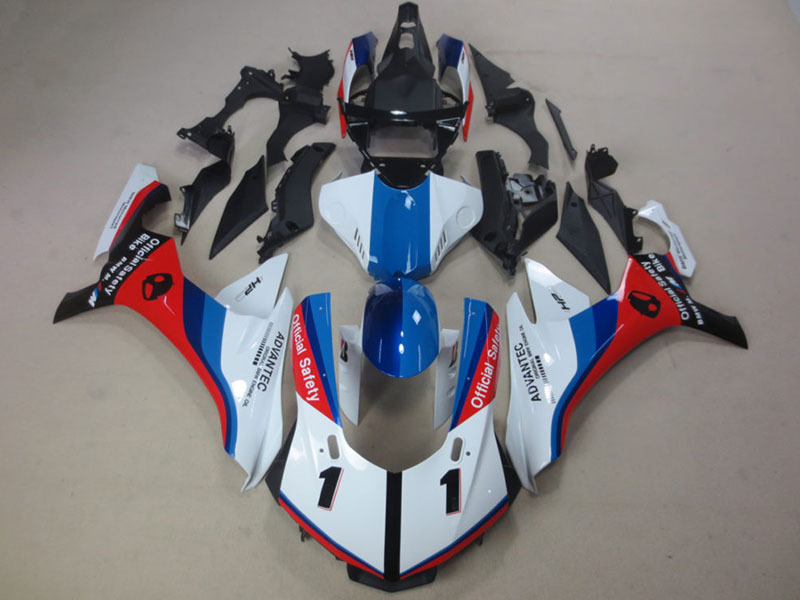 White and Blue Red Factory Style - YZF-R1 15-19 Fairing Kit