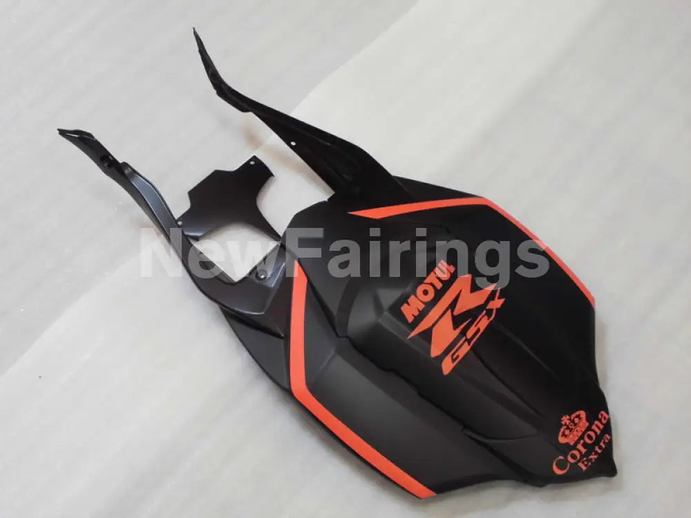 Matte Black and Orange Corona - GSX-R600 08-10 Fairing Kit