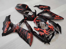 Load image into Gallery viewer, Matte Black and Orange Corona - GSX-R600 08-10 Fairing Kit