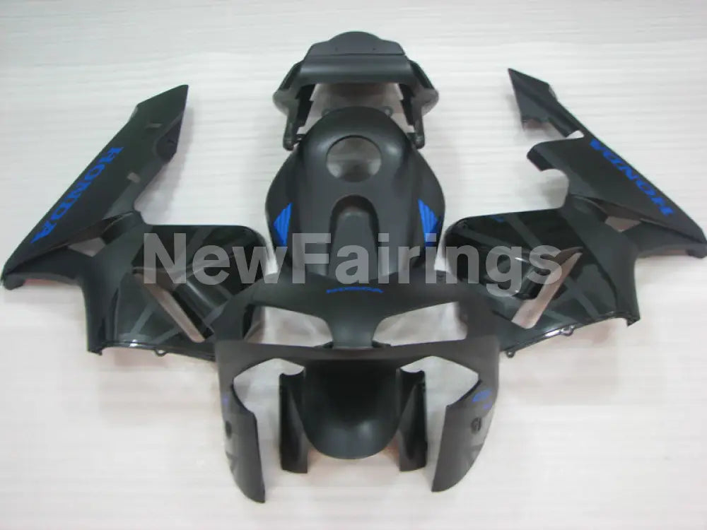 Matte Black with blue decals Factory Style - CBR600RR 03-04