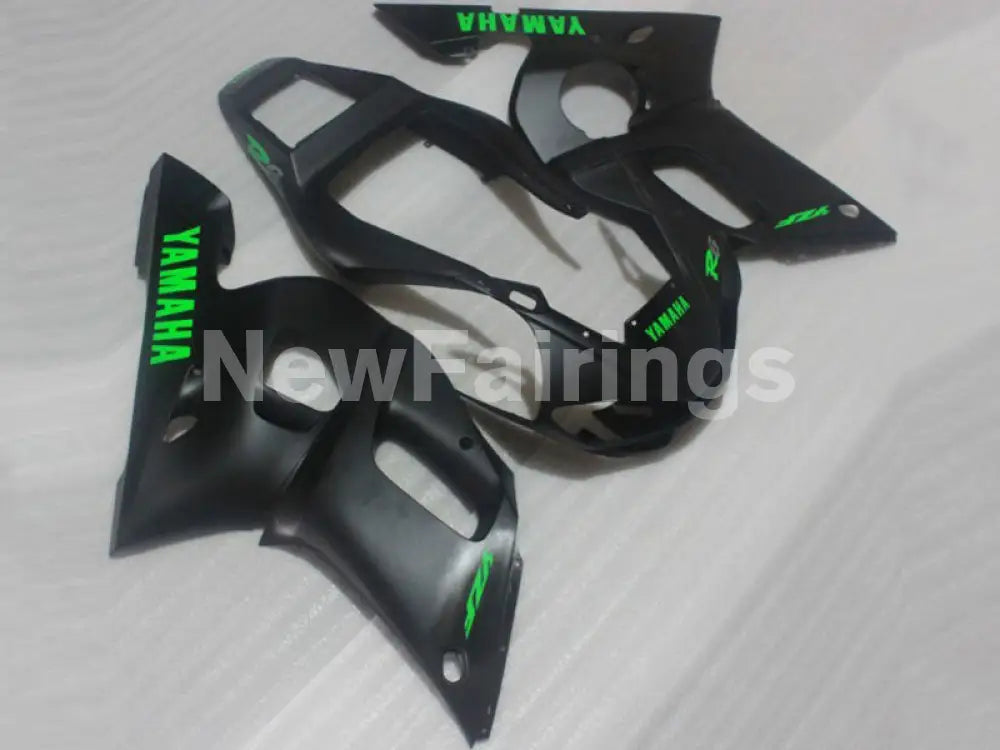 Matte Black with Green Decals Factory Style - YZF-R6 98-02 Fairing Kit Vehicles & Parts > Vehicle Parts & Accessories >