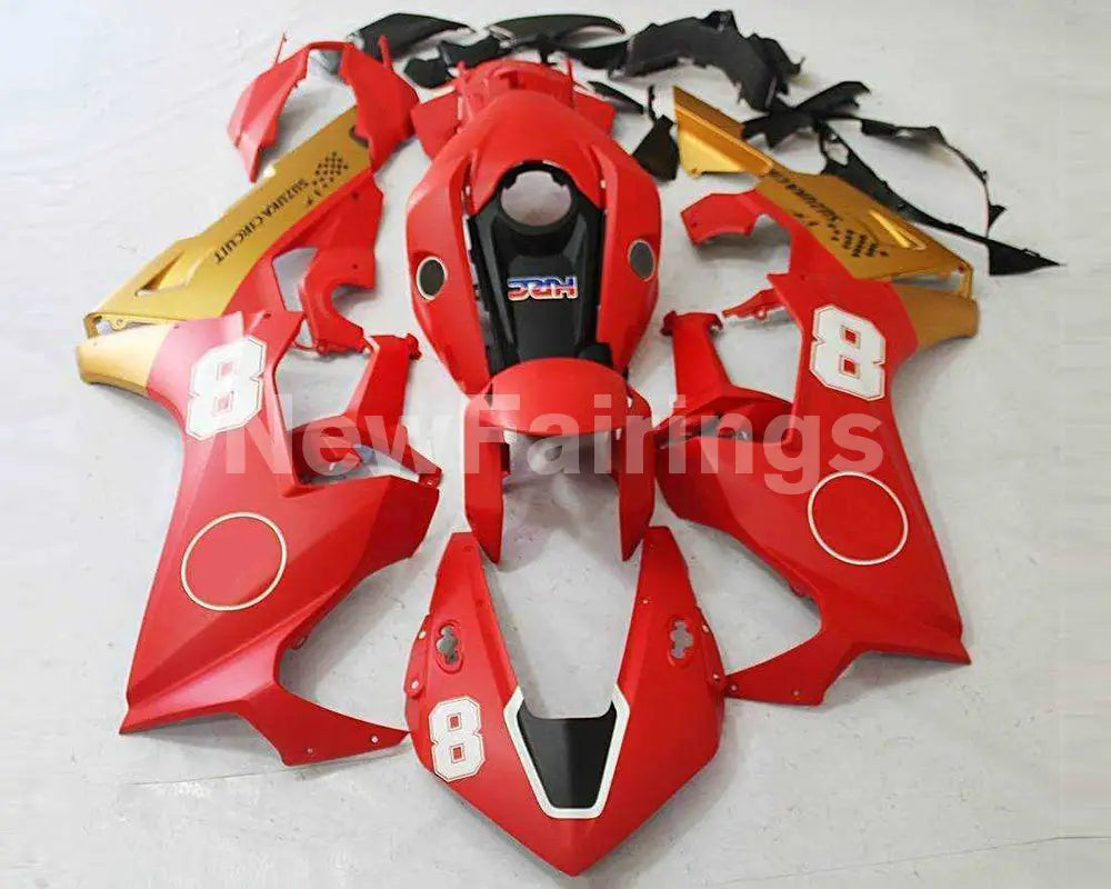 Matte Red and Golden Factory Style - CBR1000RR 17-23 Fairing