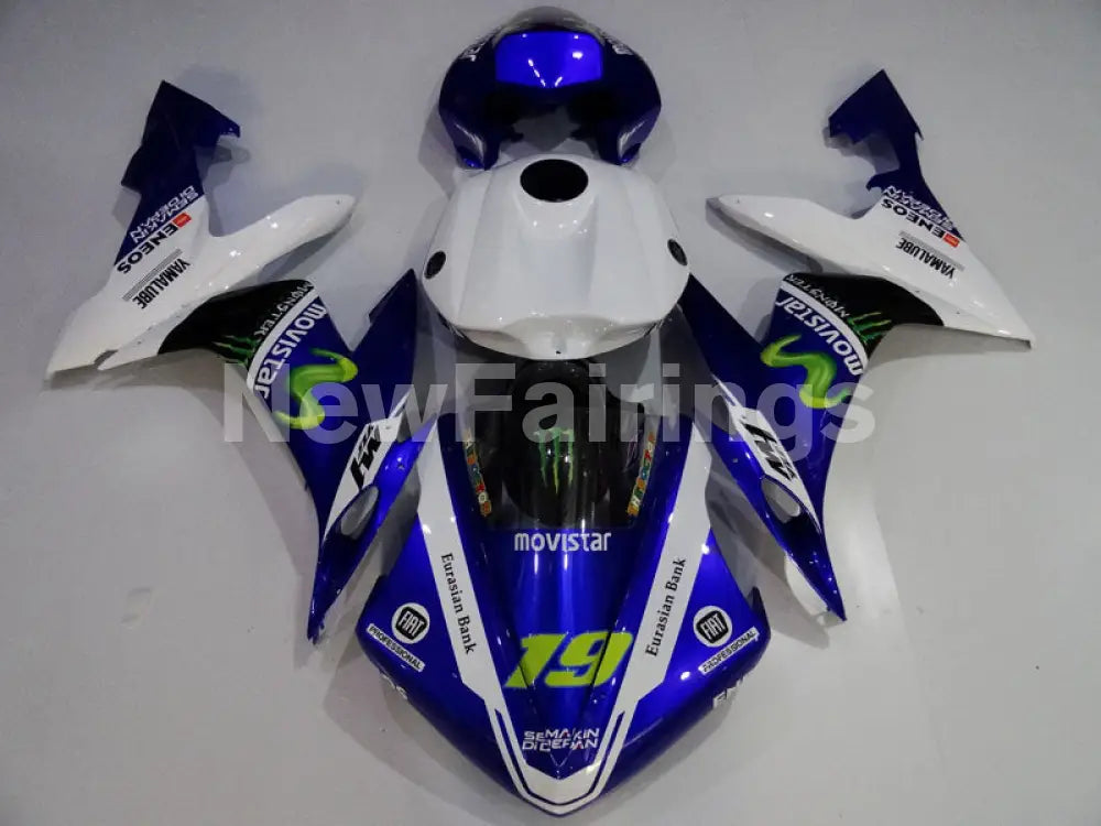 Number 19 White and Blue Black Monster - YZF-R1 04-06