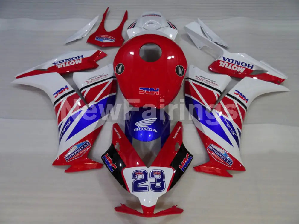 Number 23 White and Red Blue MOTUL - CBR1000RR 12-16 Fairing