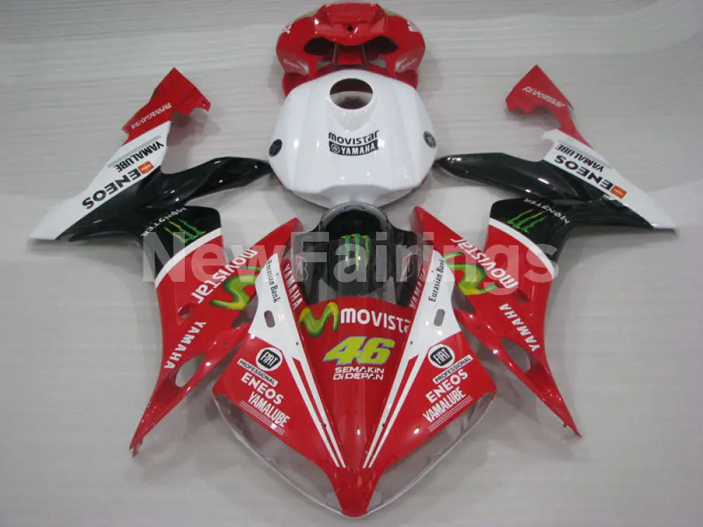 Number 46 Red and White Movistar - YZF-R1 04-06 Fairing Kit