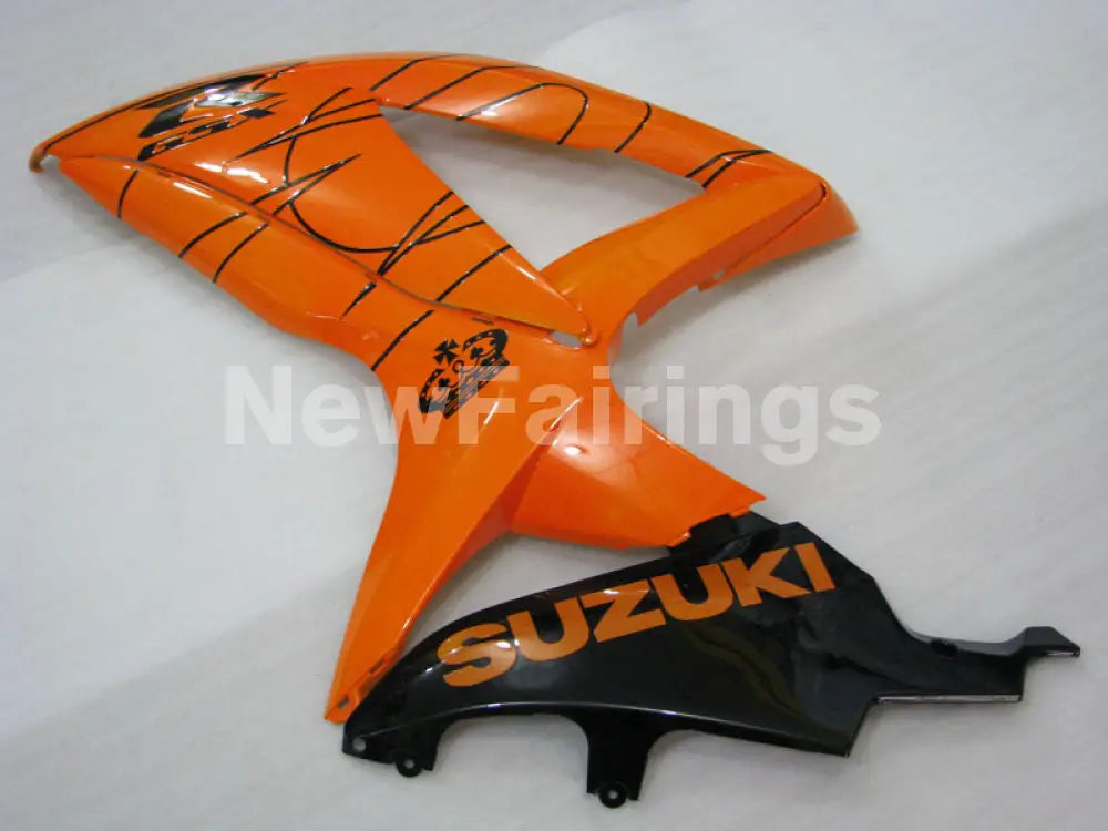 Orange and Black Corona - GSX-R600 08-10 Fairing Kit