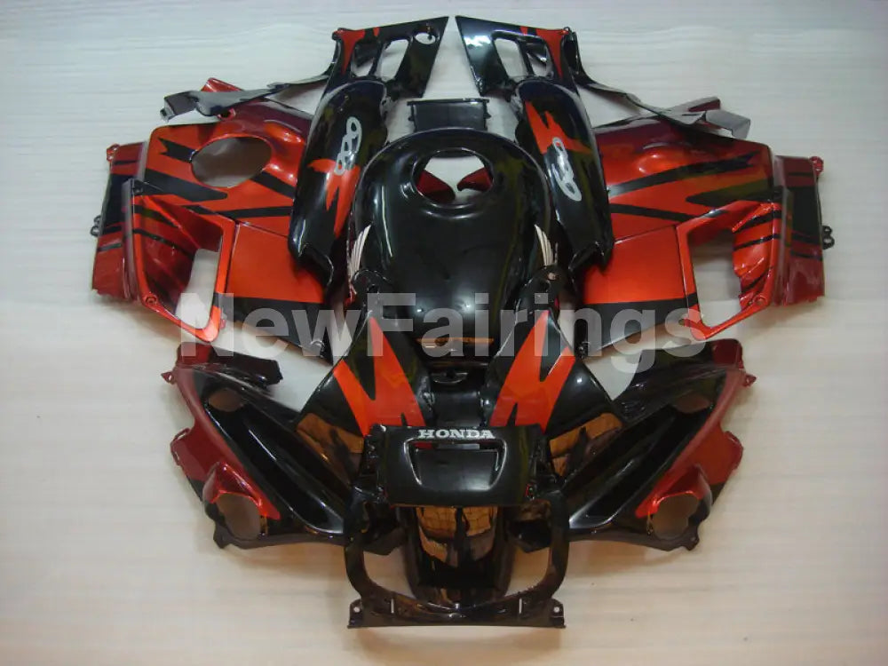 Orange and Black Factory Style - CBR600 F2 91-94 Fairing Kit