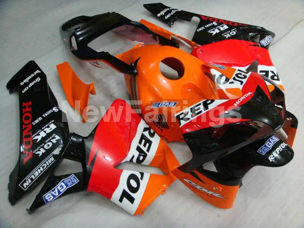 Orange and Black Repsol - CBR600RR 03-04 Fairing Kit -